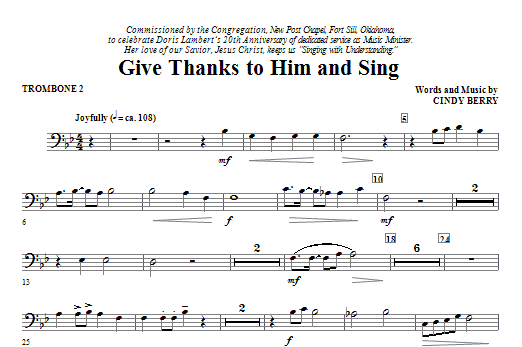 Akční Cena Give Thanks To Him And Sing - Trombone 2