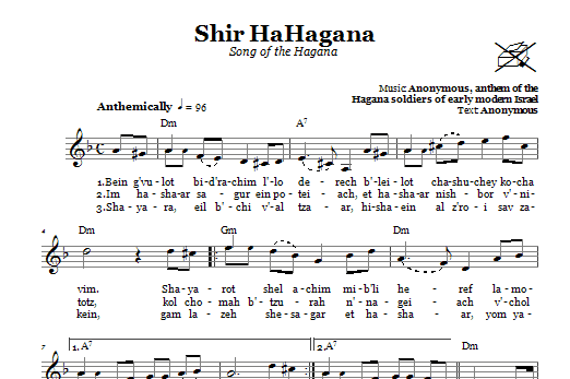 Bezpečná Platba Shir HaHagana (Song Of The Hagana)