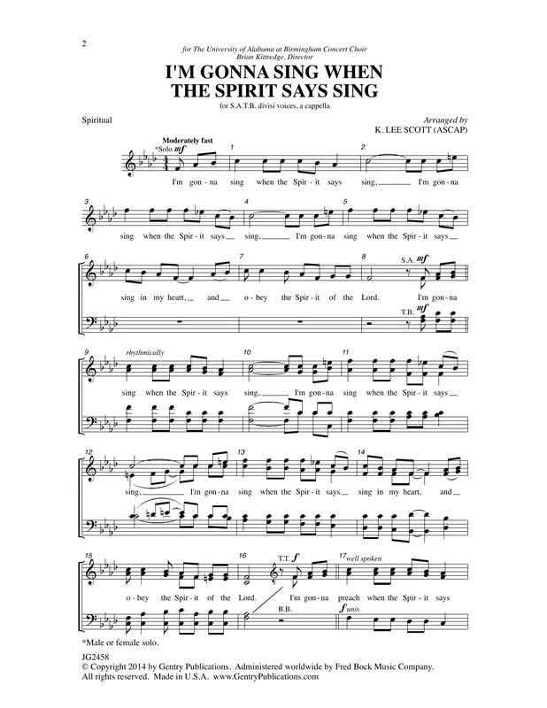Výprodej I‘m Gonna Sing When the Spirit Says Sing