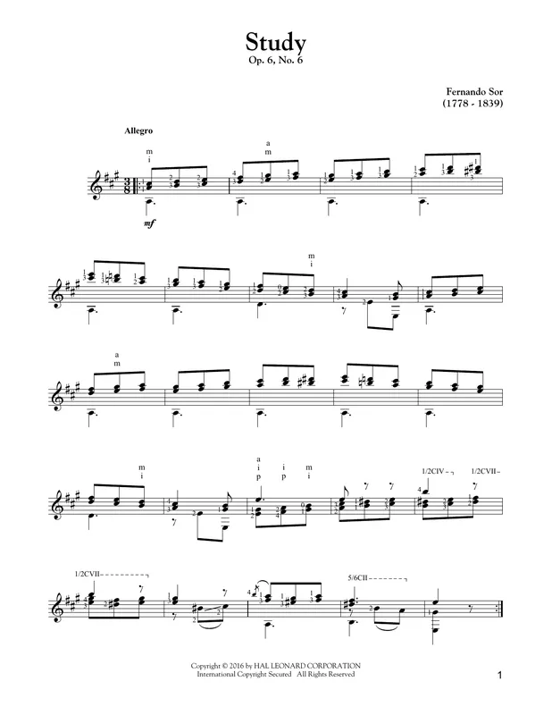 Study Op. 6, No. 6 Originální