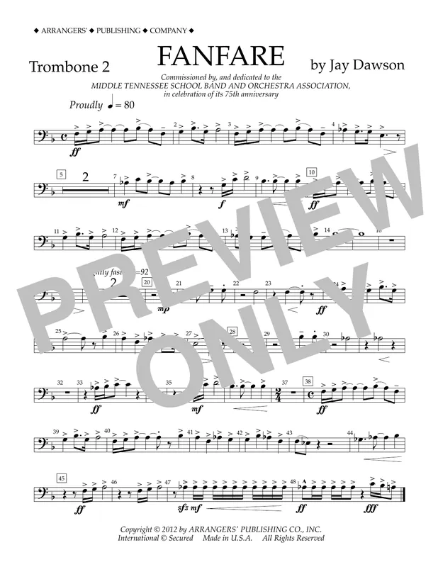 Fanfare - Trombone 2 Akční Cena