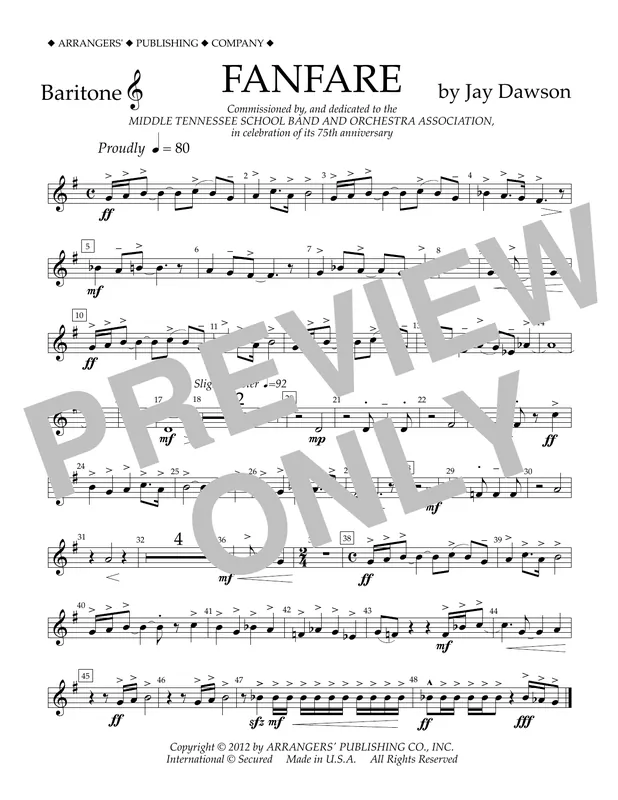 Sleva Fanfare - Baritone T.C.