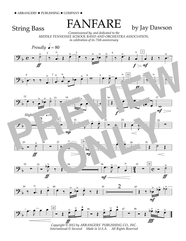 Fanfare - String Bass Výhodná Nabídka