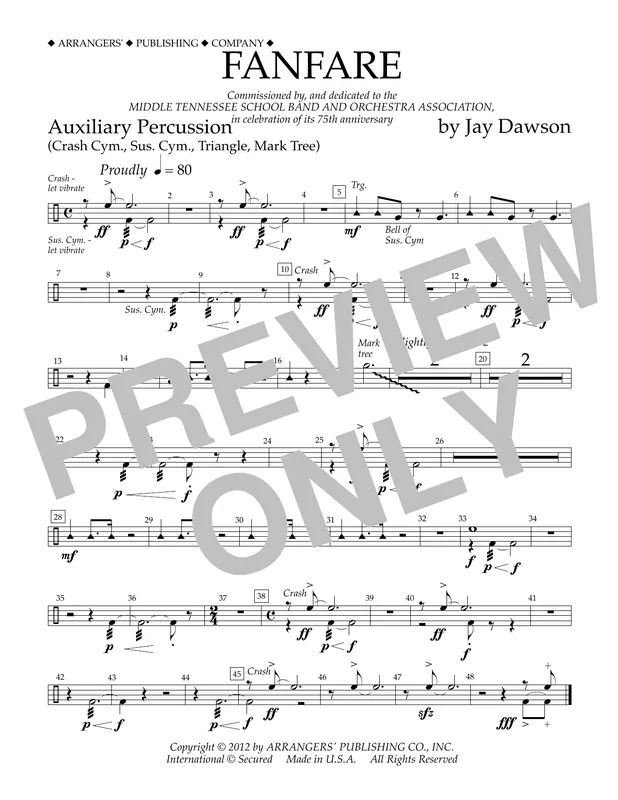 Nová Kolekce Fanfare - Aux. Percussion