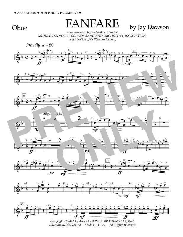 Aktuální Fanfare - Oboe