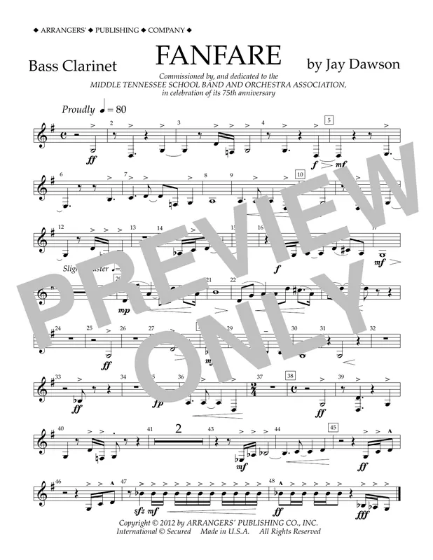 Fanfare - Bass Clarinet Cenový Hit