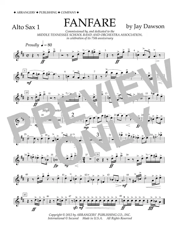 Must-Have Fanfare - Alto Sax 1