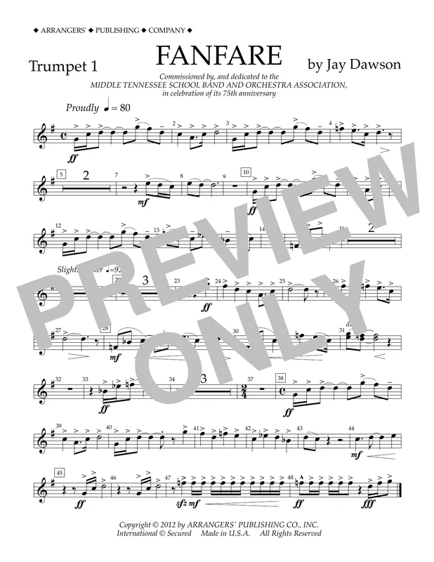 Cenově Výhodný Fanfare - Trumpet 1