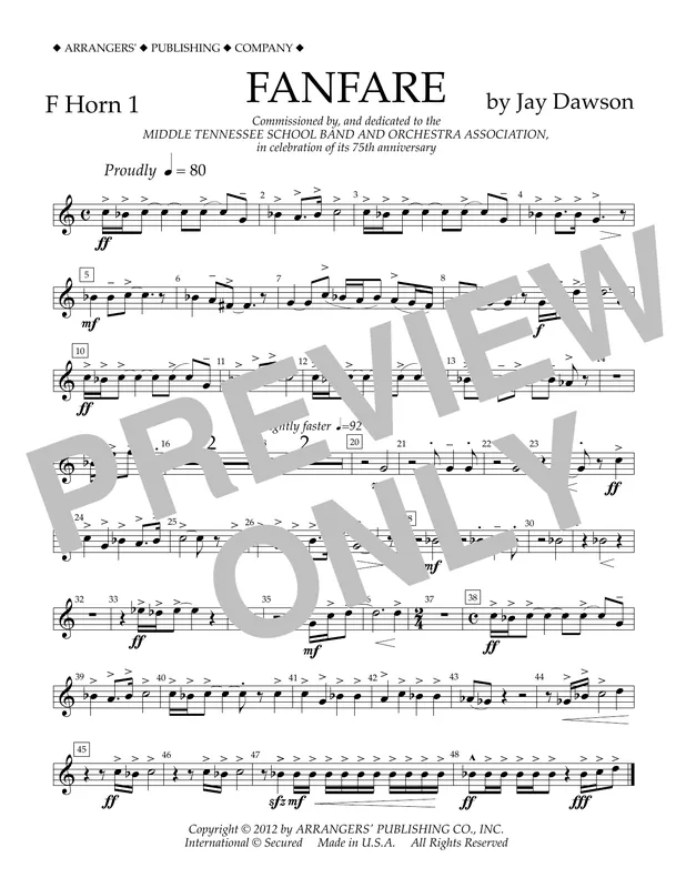 Fanfare - F Horn 1 Zlevněný