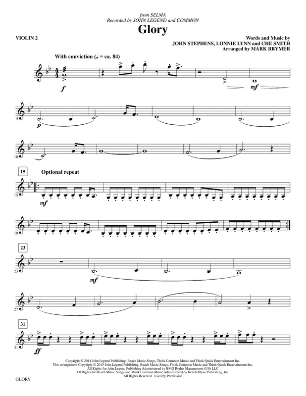 Glory - Violin 2 Akční Nabídka