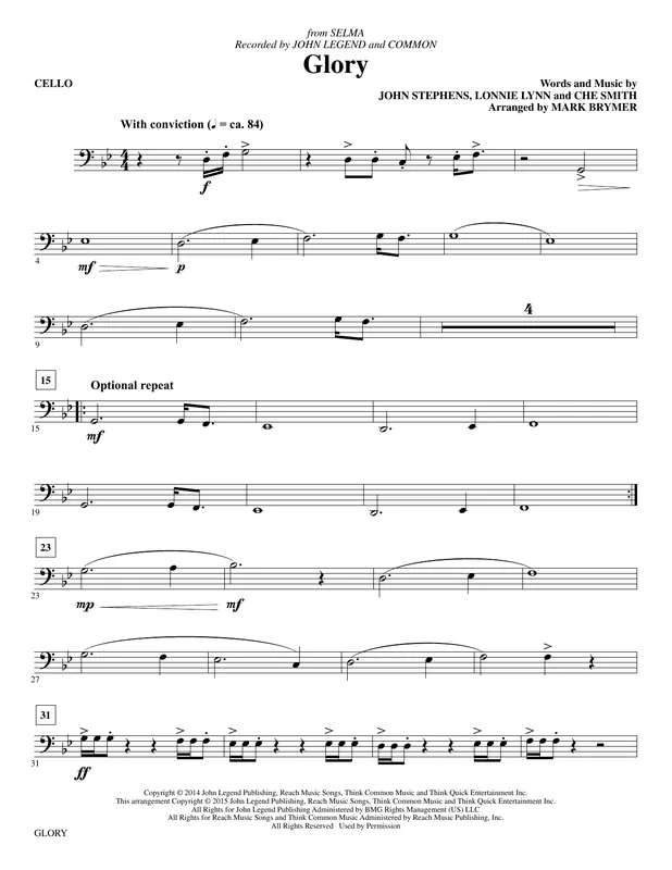 Tovární Cena Glory - Cello