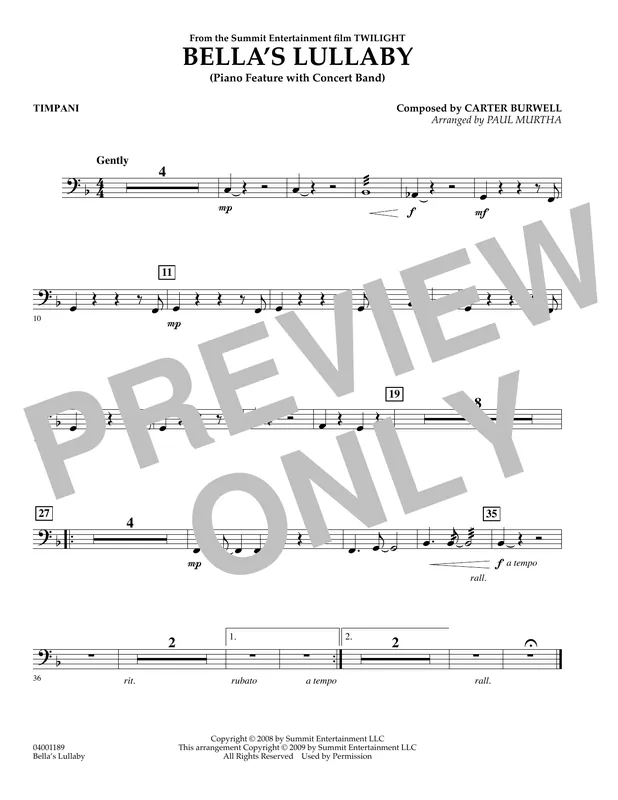 Bella‘s Lullaby (from Twilight) - Timpani Dokud Zásoby Vydrží