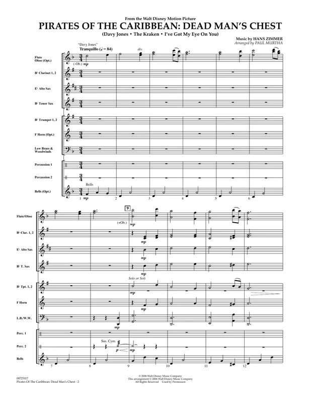 Zlevněný Pirates of the Caribbean Dead Man‘s Chest - Full Score