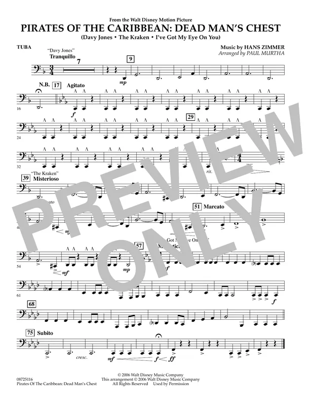 Rychlé Dodání Pirates of the Caribbean Dead Man‘s Chest - Tuba