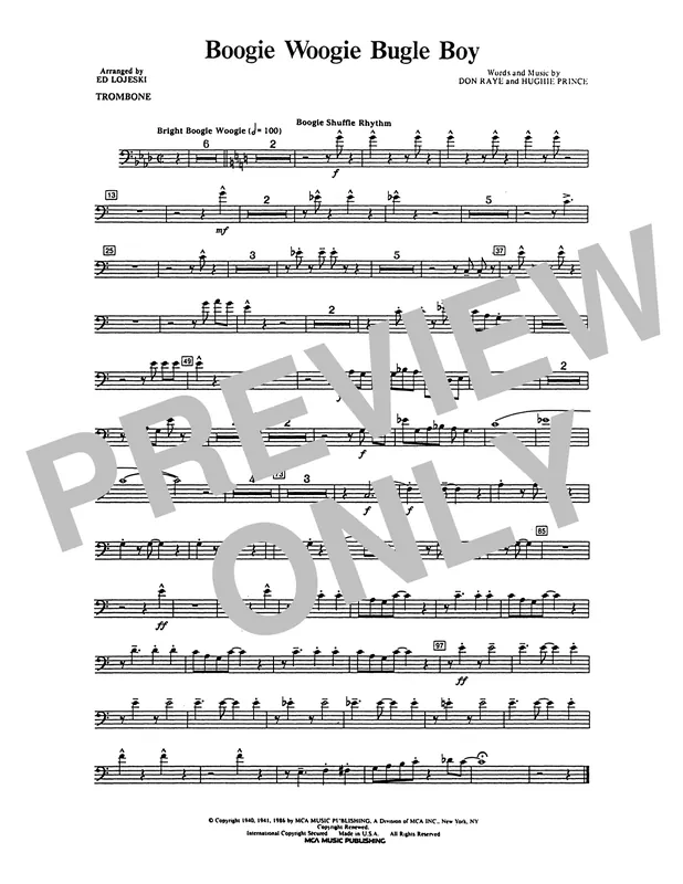 Víkendová Akce Boogie Woogie Bugle Boy - Trombone