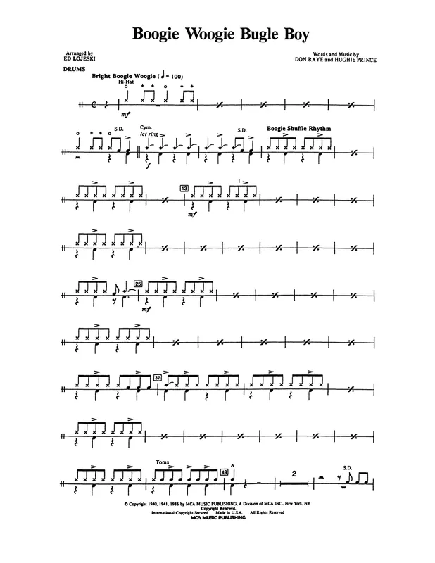 Top Prodej Boogie Woogie Bugle Boy - Drum Set