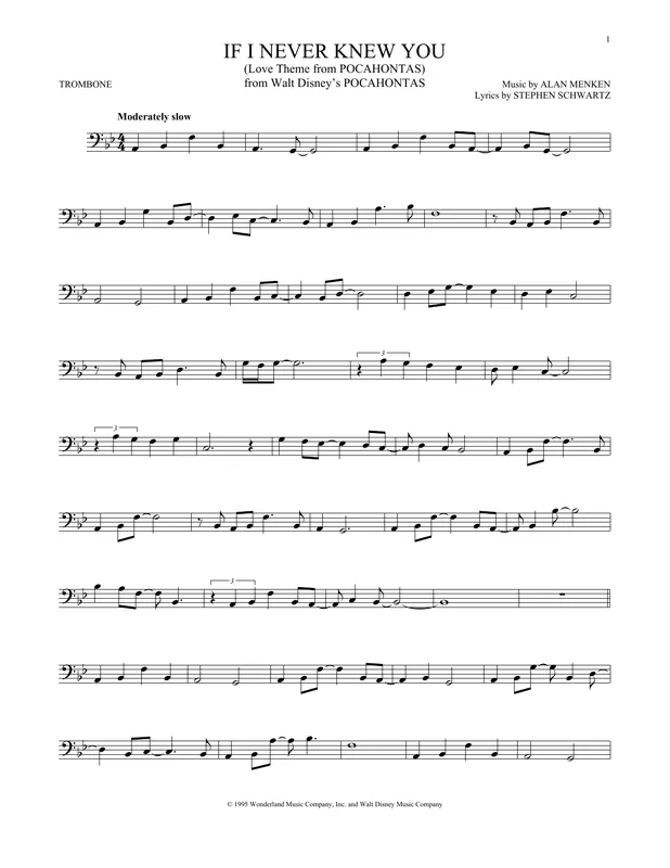 Pouze Dnes If I Never Knew You (Love Theme from POCAHONTAS)