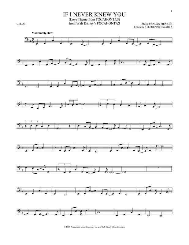 Super Cena If I Never Knew You (Love Theme from POCAHONTAS)