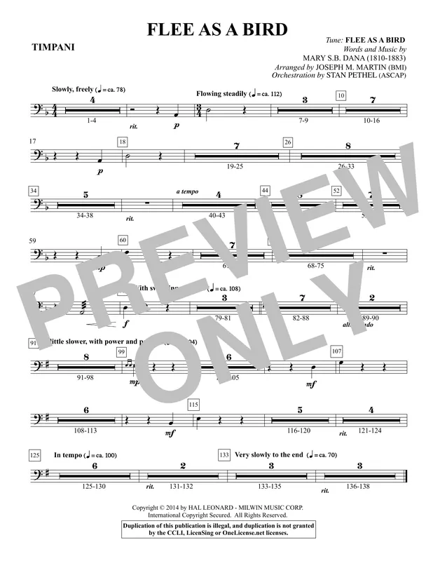 Flee As a Bird - Timpani Super Cena
