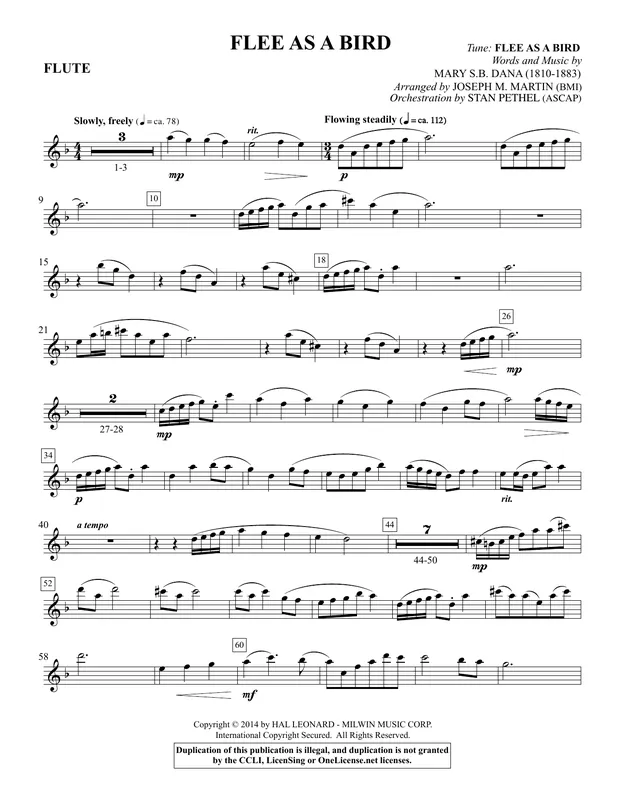 Pouze Dnes Flee As a Bird - Flute