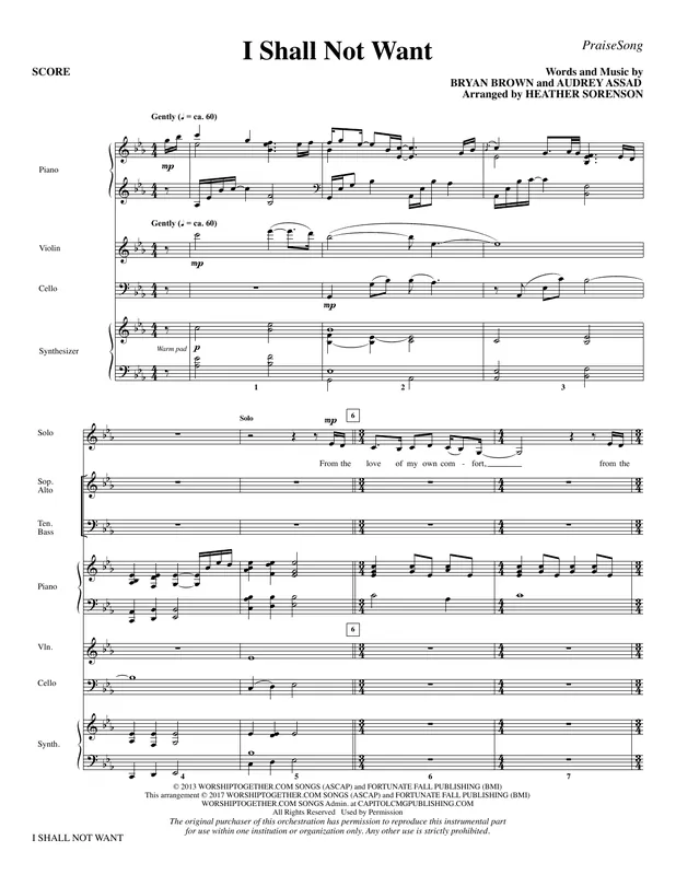 Ověřený I Shall Not Want - Full Score