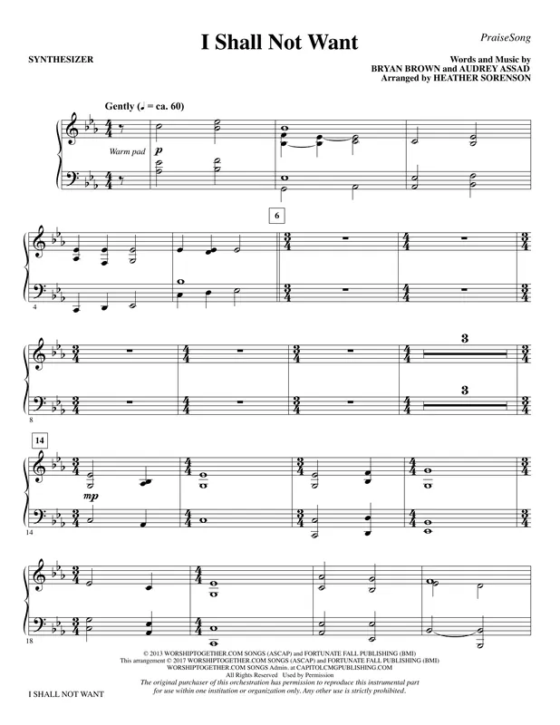 Top Prodej I Shall Not Want - Synthesizer