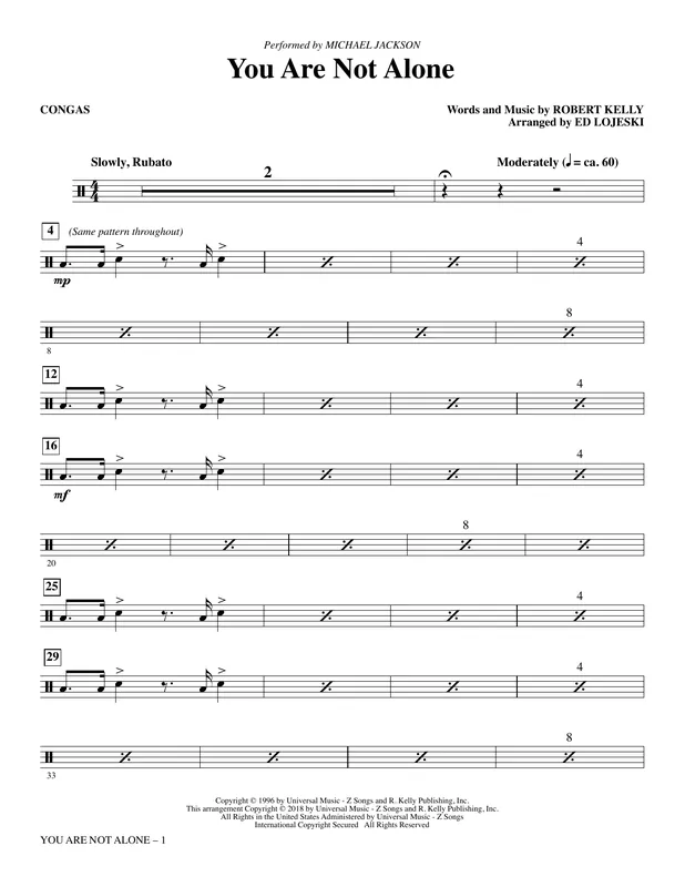 You Are Not Alone - Congas Odeslání Ihned