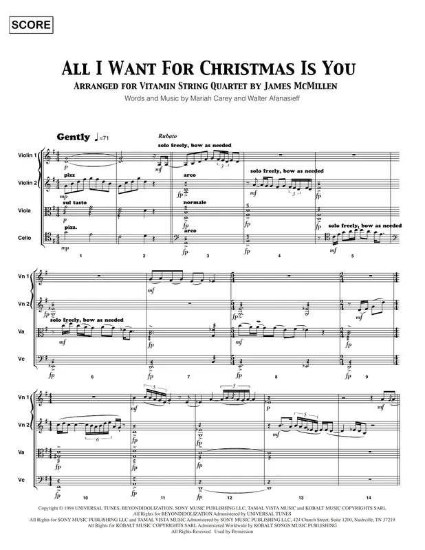 All I Want For Christmas Is You - Full Score Novinka