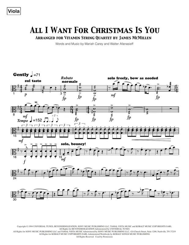 All I Want For Christmas Is You - Viola Přímo Od Výrobce