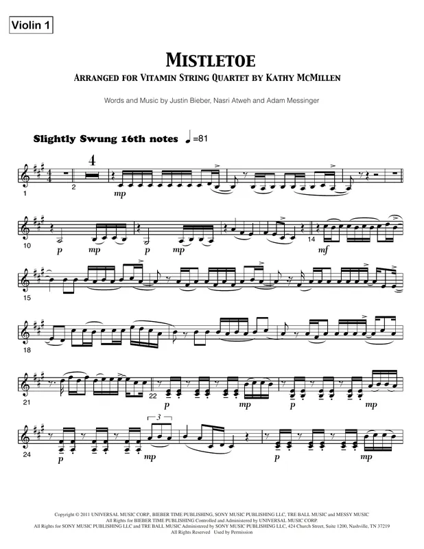 Mistletoe - Violin 1 Zlevněný