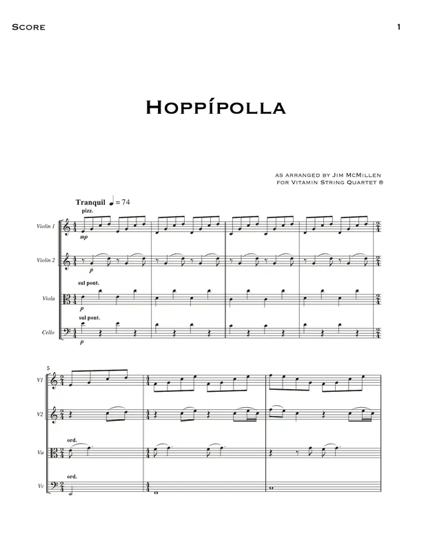 Hoppípolla (arr. Jim McMillen) - Full Score Cenová Bomba