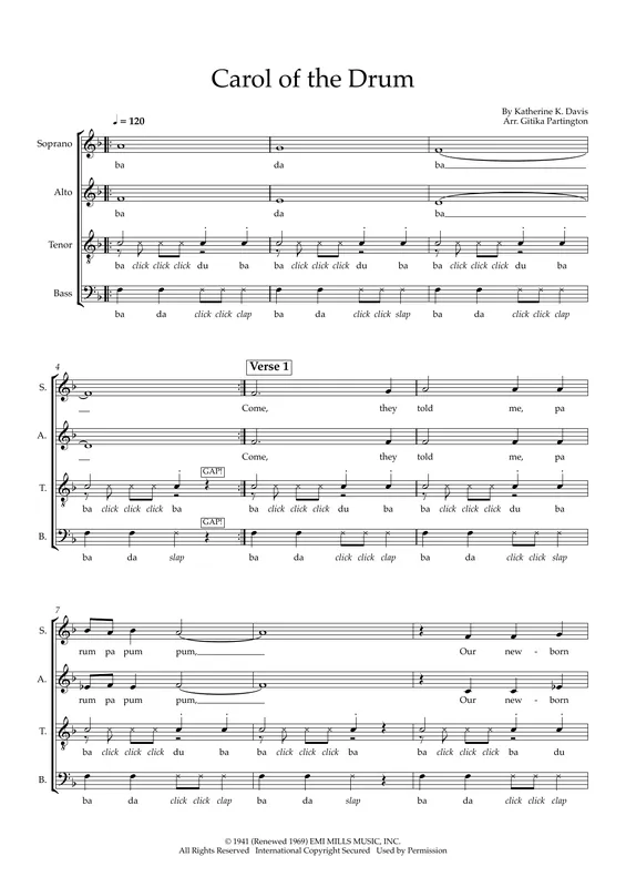 Finální Výprodej Carol Of The Drum (arr. Gitika Partington)
