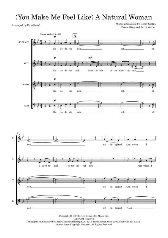 Bezpečná Platba (You Make Me Feel Like) A Natural Woman (arr. Ed Aldcroft)