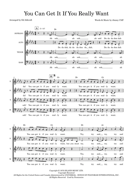 You Can Get It If You Really Want (arr. Ed Aldcroft) Nejprodávanější