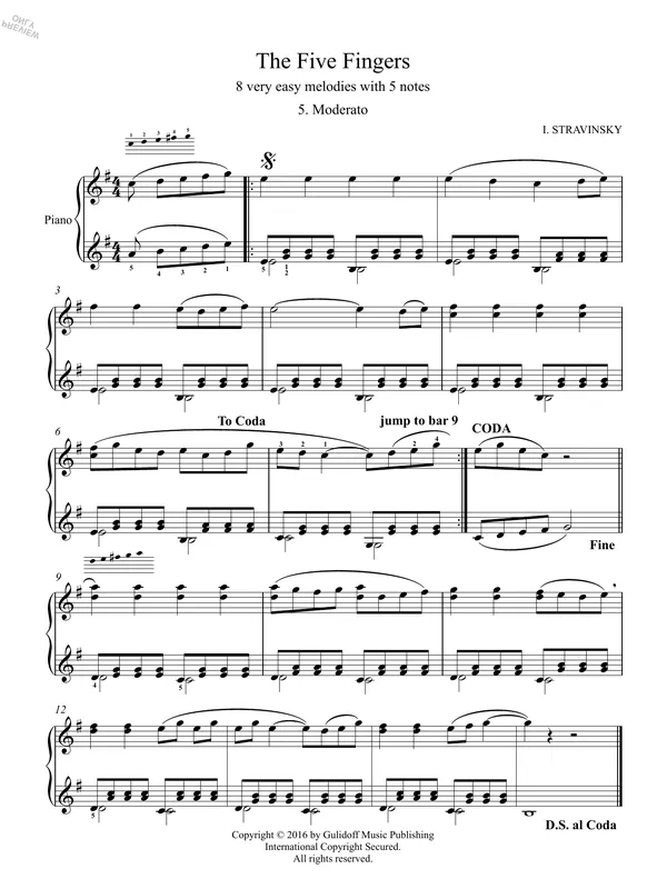Nejlepší Volba Five Fingers 5. Moderato