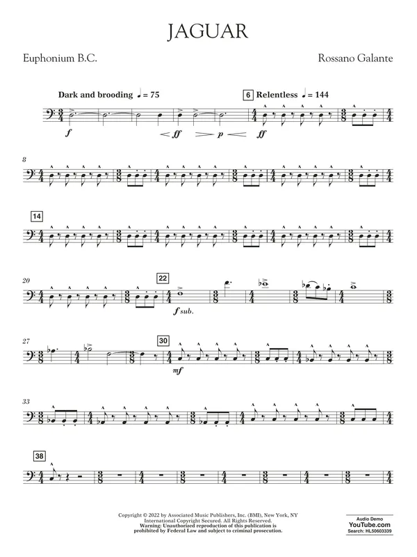 Ověřený Jaguar - Euphonium in Bass Clef